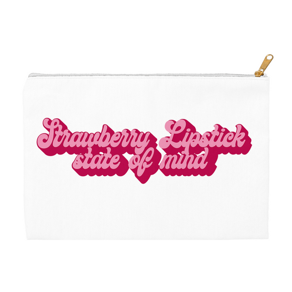 Strawberry Lipstick State of Mind Accessory Pouch