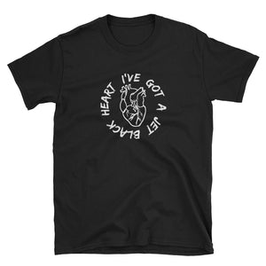 Jet Black Heart Short-Sleeve Unisex T-Shirt