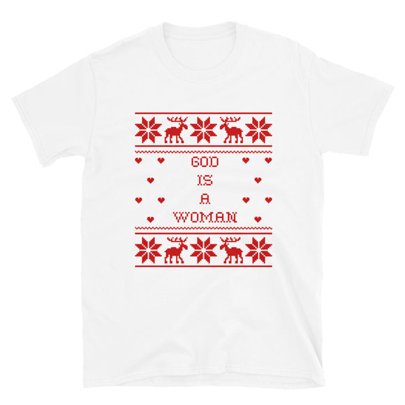God Is A Woman Christmas Short-Sleeve Unisex T-Shirt
