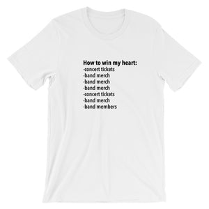 How To Win My Heart Short-Sleeve Unisex T-Shirt