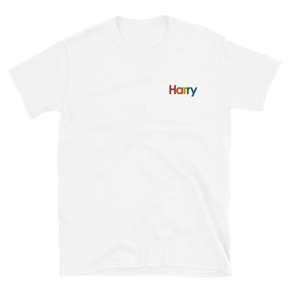 Rainbow Harry Embroidered Short-Sleeve Unisex T-Shirt