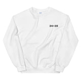 34+35 Embroidered Unisex Sweatshirt