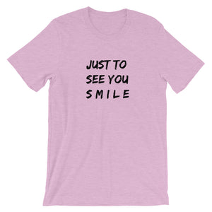 Just To See You Smile Lavender Short-Sleeve Unisex T-Shirt