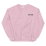 34+35 Embroidered Unisex Sweatshirt