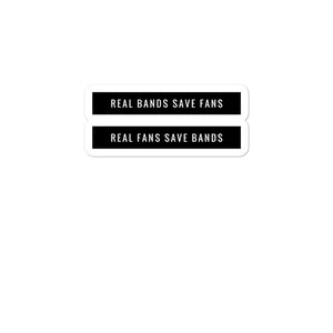 Real Bands Save Fans Bubble-free stickers