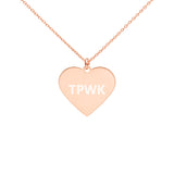 TPWK Engraved Heart Necklace