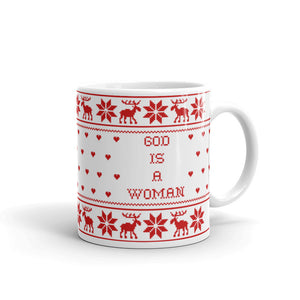 God Is A Woman Xmas Mug
