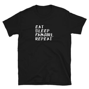 Eat Sleep Fangirl Repeat Short-Sleeve Unisex T-Shirt