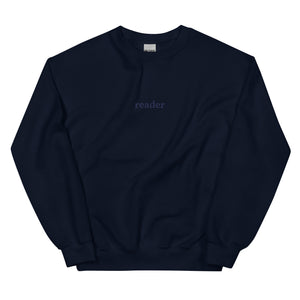 Reader Embroidered Unisex Sweatshirt - @emmakmillerrrr EXCLUSIVE