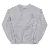 Grape Juice Blues Embroidered Unisex Sweatshirt