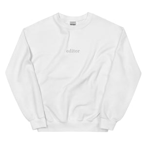 Editor Embroidered Unisex Sweatshirt - @emmakmillerrrr EXCLUSIVE