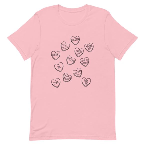 Fine Line Valentine's Day Short-Sleeve Unisex T-Shirt