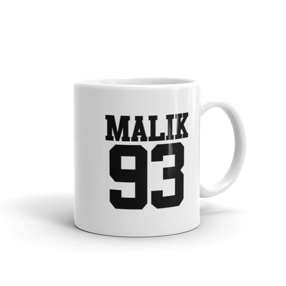 Malik 93 White glossy mug